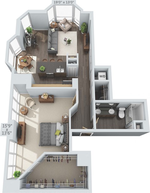 Ladue Floor Plan at Clayton On The Park, Clayton, MO